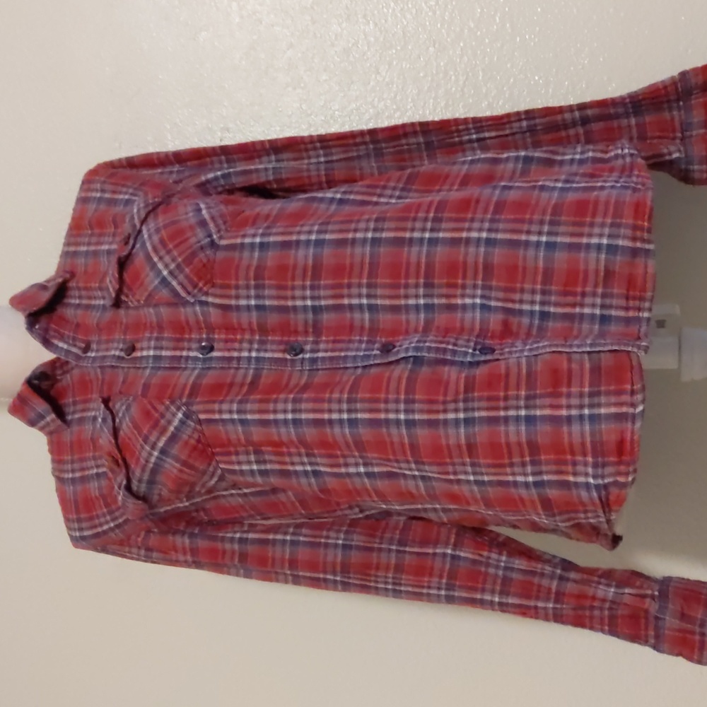 Converse all star plaid shirt 100% cotton size S